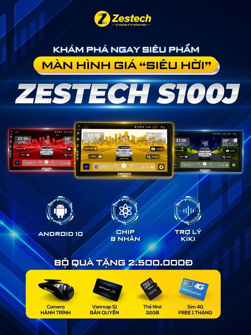 Bảng giá màn hình android ô tô Zestech S100J